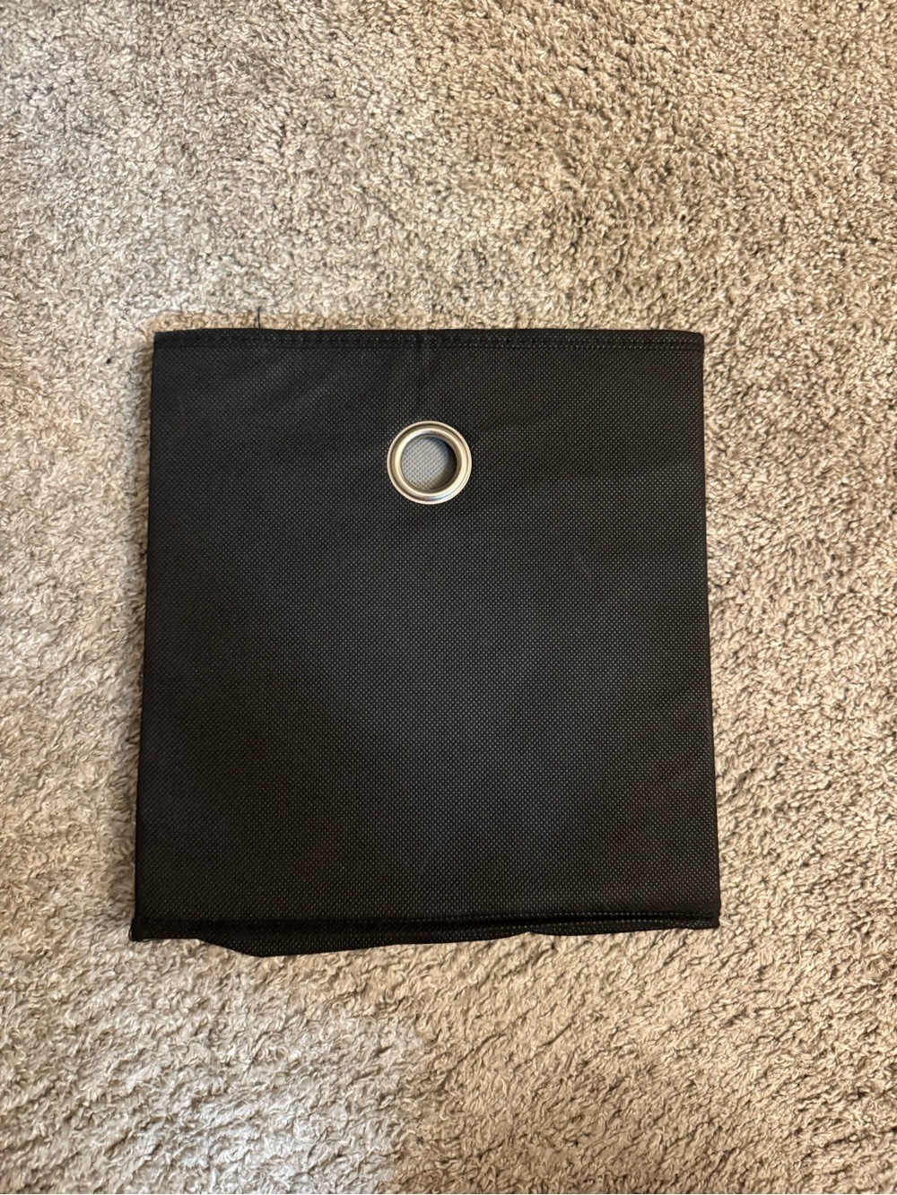Room Essentials Black 11inch Fabric Storage Bin with Metal Grommet